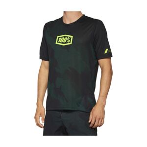 100% SPEEDLAB Cyklistický dres s krátkym rukávom - AIRMATIC LE - čierna/zelená XL