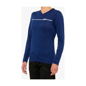 100% SPEEDLAB Cyklistický dres s dlhým rukávom letný - RIDECAMP W - modrá L