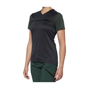 100% SPEEDLAB Cyklistický dres s krátkym rukávom - RIDECAMP W - šedá/zelená L