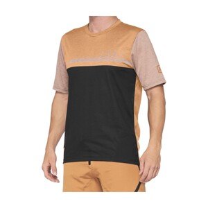 100% SPEEDLAB Cyklistický dres s krátkym rukávom - AIRMATIC - hnedá/čierna XL