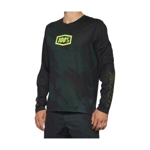 100% SPEEDLAB Cyklistický dres s dlhým rukávom letný - AIRMATIC LE - čierna XL