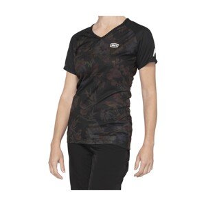 100% SPEEDLAB Cyklistický dres s krátkym rukávom - AIRMATIC W - čierna/hnedá L