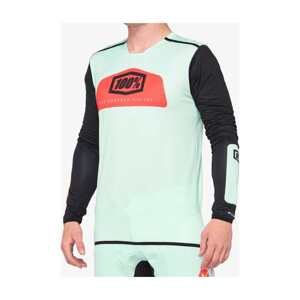 100% SPEEDLAB Cyklistický dres s dlhým rukávom letný - R-CORE X - svetlo modrá/čierna S