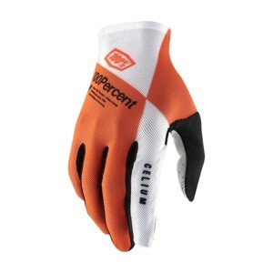 100% SPEEDLAB Cyklistické rukavice dlhoprsté - CELIUM - oranžová/biela L