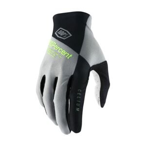 100% SPEEDLAB Cyklistické rukavice dlhoprsté - CELIUM - šedá/žltá L
