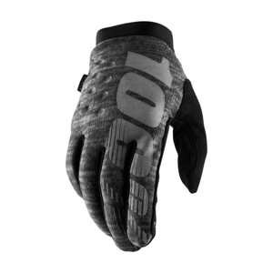 100% SPEEDLAB Cyklistické rukavice dlhoprsté - BRISKER - šedá XL