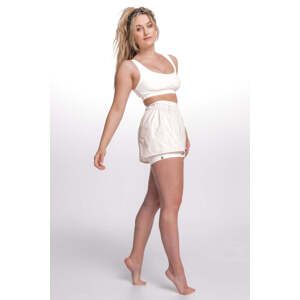 ATHLEEYA krátke nohavice - GLAM ON - ivory S