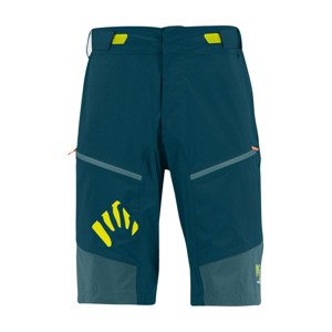 KARPOS Cyklistické nohavice krátke bez trakov - RAPID BAGGY - modrá/zelená 2XL