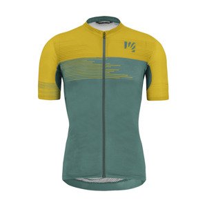Cyklistický dres s krátkym rukávom - GREEN FIRE - žltá/zelená