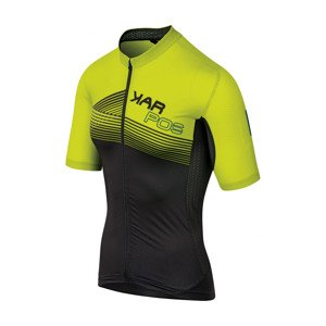 Cyklistický dres s krátkym rukávom - GREEN FIRE - žltá/čierna M