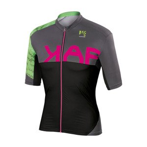 Cyklistický dres s krátkym rukávom - JUMP - šedá/viacfarebná L