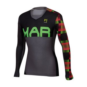 Cyklistický dres s dlhým rukávom letný - JUMP - šedá/viacfarebná