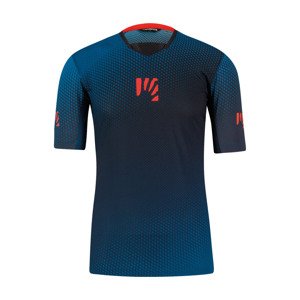 Cyklistický dres s krátkym rukávom - VAL DI DENTRO - modrá/čierna L