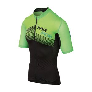Cyklistický dres s krátkym rukávom - GREEN FIRE - zelená/čierna XL