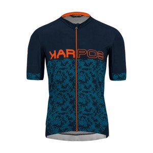 Cyklistický dres s krátkym rukávom - JUMP - modrá 2XL