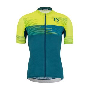 Cyklistický dres s krátkym rukávom - GREEN FIRE - žltá/zelená L