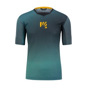 KARPOS Cyklistický dres s krátkym rukávom - VAL DI DENTRO - šedá/zelená L