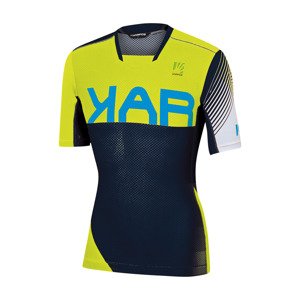 Cyklistický dres s krátkym rukávom - VERVE - žltá/modrá S