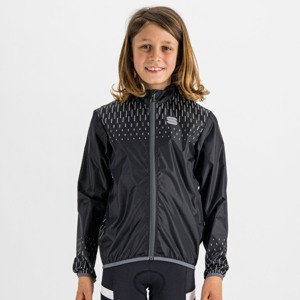 SPORTFUL Cyklistická vetruodolná bunda - KID REFLEX - čierna