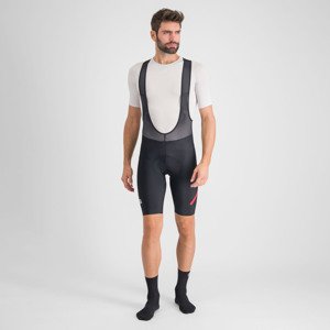 SPORTFUL Cyklistické nohavice krátke s trakmi - FIANDRE PRO LIGHT - čierna XL