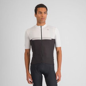 SPORTFUL Cyklistický dres s krátkym rukávom - PISTA - biela/čierna M