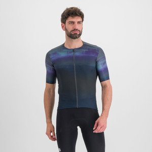 SPORTFUL Cyklistický dres s krátkym rukávom - FLOW SUPERGIARA - modrá/čierna M
