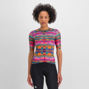 SPORTFUL Cyklistický dres s krátkym rukávom - GLITCH BOMBER - viacfarebná L