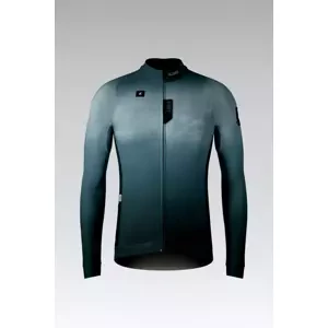 GOBIK Cyklistický dres s dlhým rukávom zimný - HYDER - zelená 2XL