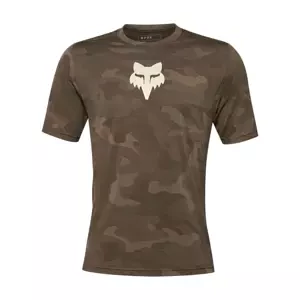 FOX Cyklistický dres s krátkym rukávom - RANGER DRI - hnedá L