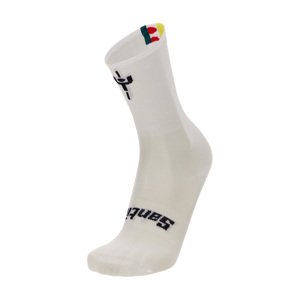 SANTINI Cyklistické ponožky klasické - TDF COMBO - biela XL-2XL