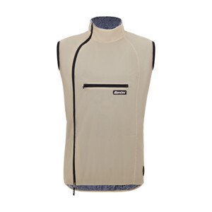SANTINI Cyklistická vesta - ALPHA PACK - béžová XS