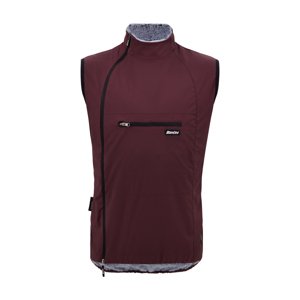 SANTINI Cyklistická vesta - ALPHA PACK - bordová XS