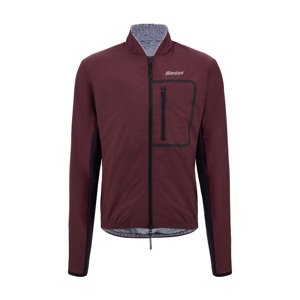SANTINI Cyklistická zateplená bunda - ALPHA TRAIL - bordová 3XL