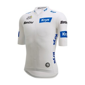 SANTINI Cyklistický dres s krátkym rukávom - TDF BEST YOUNG RIDER - biela 5XL
