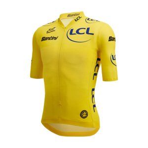 SANTINI Cyklistický dres s krátkym rukávom - TDF LEADER - žltá 5XL