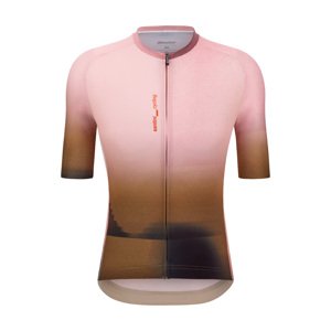 SANTINI Cyklistický dres s krátkym rukávom - LUCE - hnedá/ružová S