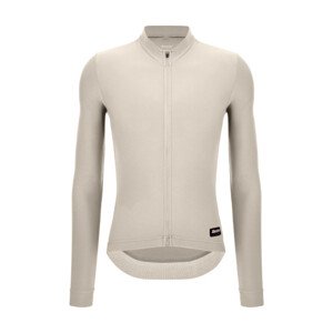 SANTINI Cyklistický dres s dlhým rukávom zimný - RTR - ivory 2XL