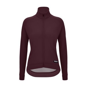 SANTINI Cyklistický dres s dlhým rukávom zimný - RTR - bordová XL