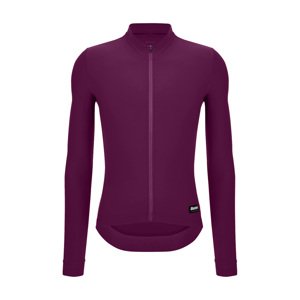 SANTINI Cyklistický dres s dlhým rukávom zimný - RTR - bordová 2XL