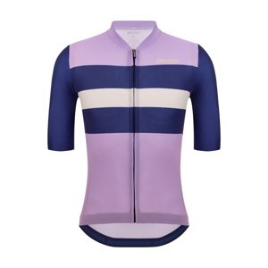 SANTINI Cyklistický dres s krátkym rukávom - BENGAL - modrá/fialová/biela S