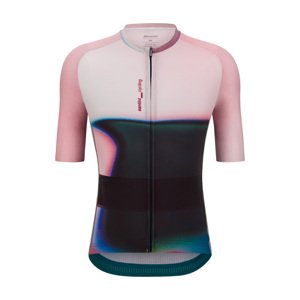 SANTINI Cyklistický dres s krátkym rukávom - LUCE - čierna/ružová 3XL