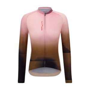 SANTINI Cyklistický dres s dlhým rukávom letný - LUCE - ružová 2XL