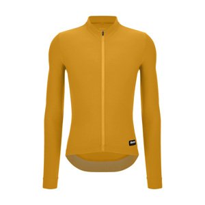 SANTINI Cyklistický dres s dlhým rukávom zimný - RTR - žltá L