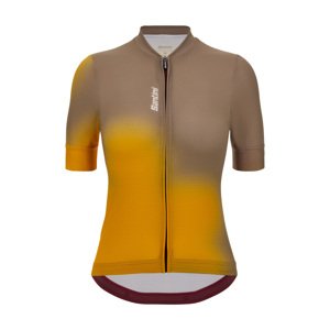 SANTINI Cyklistický dres s krátkym rukávom - SPOT - hnedá/oranžová 3XL