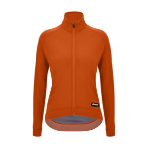 SANTINI Cyklistický dres s dlhým rukávom zimný - RTR - oranžová S