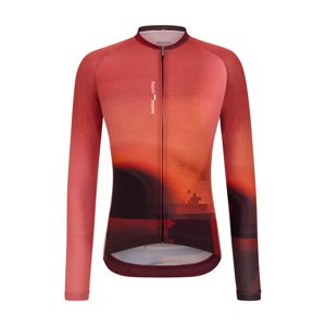 SANTINI Cyklistický dres s dlhým rukávom letný - LUCE - červená S