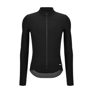 SANTINI Cyklistický dres s dlhým rukávom zimný - RTR - čierna S