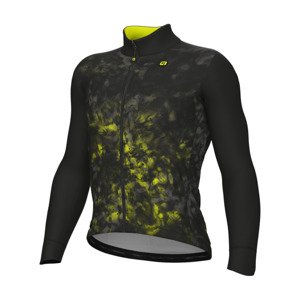 ALÉ Cyklistická zateplená bunda - PR-E GHOSTLY - čierna/žltá 4XL