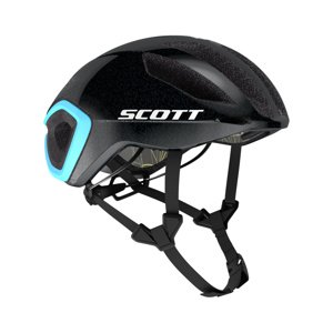 SCOTT Cyklistická prilba - CADENCE PLUS - čierna/svetlo modrá (55–59 cm)