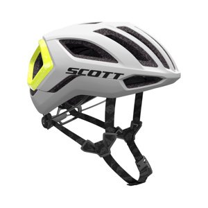 SCOTT Cyklistická prilba - CENTRIC PLUS - biela/žltá (59-61 cm)